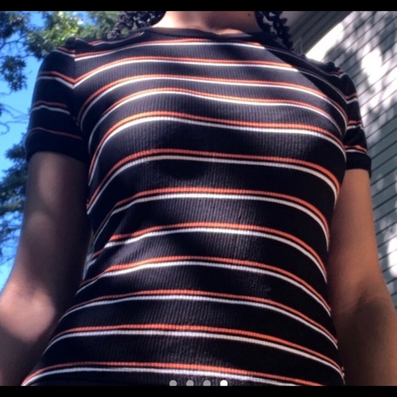 Orange and white striped top - Picture 3 of 4